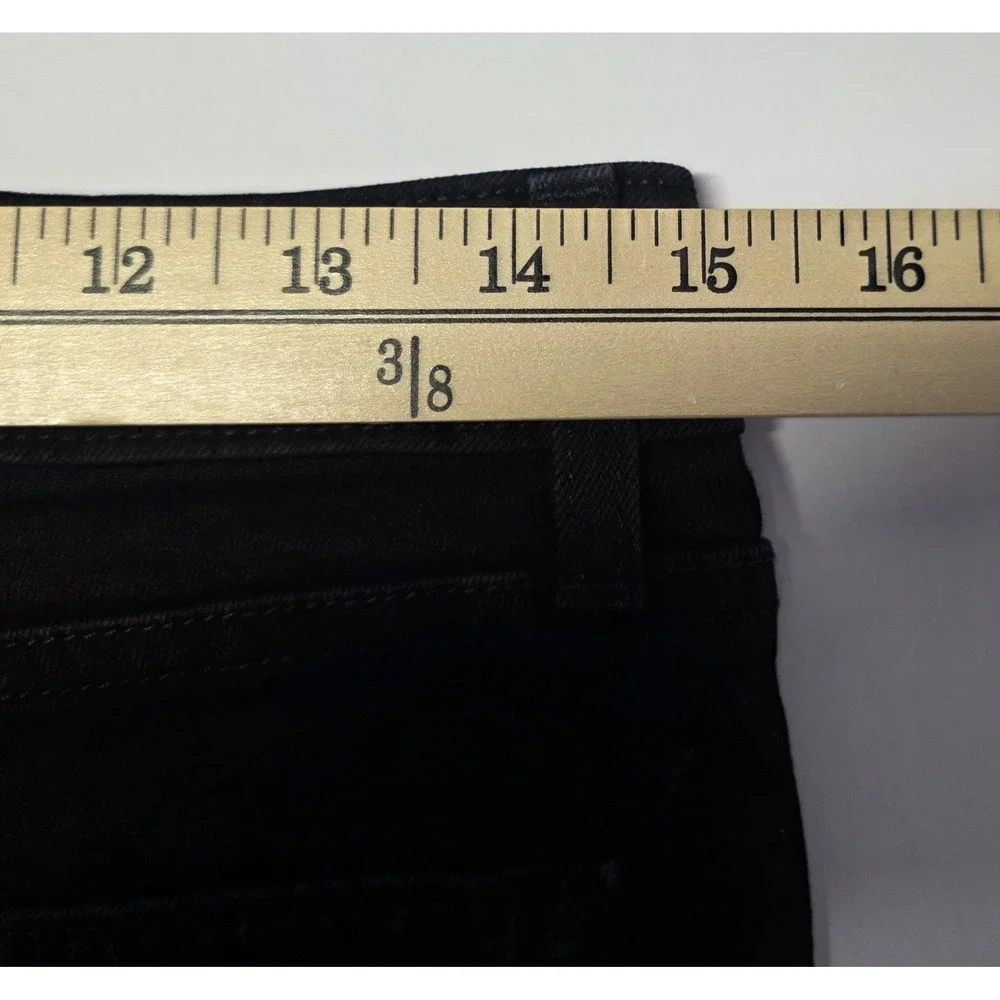 Paige Jeans Womens‎ Size 28 Skyline Skinny Black Distressed Denim Jeans Pants